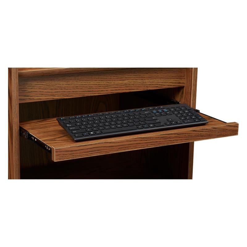 Pemberly Row Modern Wood Aristocrat Non-Sound Lectern in Medium Oak