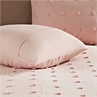 Pemberly Row 7-Piece Farmhouse Cotton Jacquard Comforter Set in Pink