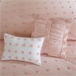 Pemberly Row 7-Piece Farmhouse Cotton Jacquard Comforter Set in Pink