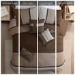 Pemberly Row Modern 7-Piece Faux Suede Comforter Set in Brown