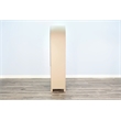 Pemberly Row Contemporary Arched Display Cabinet with Doors in Off White