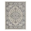 Pemberly Row 8' x 10' Ivory Blue Fabric Vintage Area Rug (8' x 10')