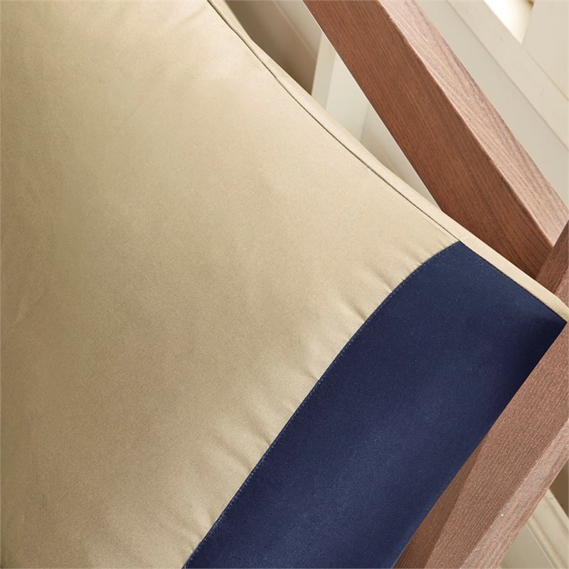 Pemberly Row Plaid Comforter Set with Bed Sheets in Navy Multi