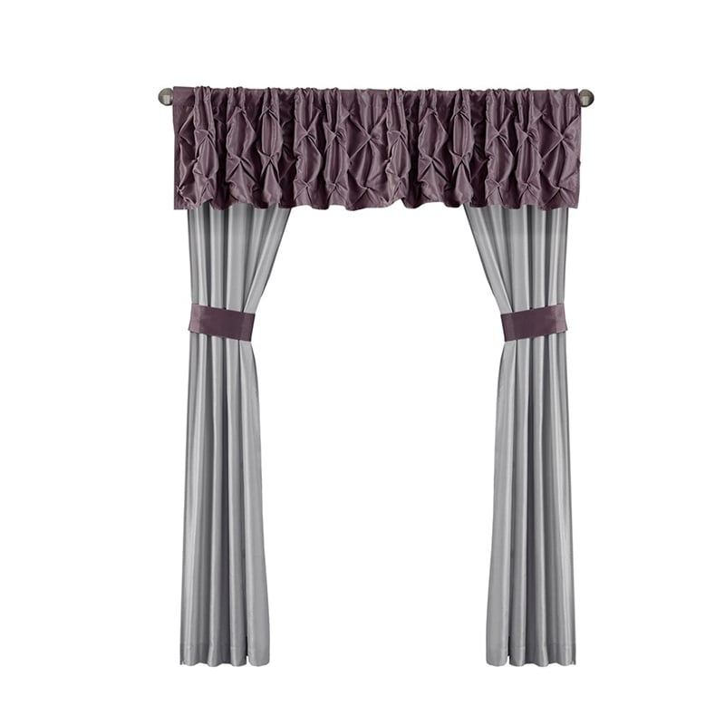 Pemberly Row Contemporary 24-Piece Room in a Bag in Plum Finish