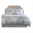 Pemberly Row Modern 9-Piece Cotton Comforter and Sheet Set - Aqua