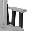 Pemberly Row Modern Double Balcony Height Glider with Center Table