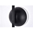 Pemberly Row 3-Light Metal Floor Lamp in Black and Frosted White