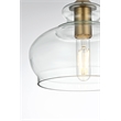 Pemberly Row 1-Light Metal Pendant - Chrome and Clear Finish