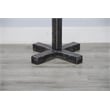 Pemberly Row Traditional Solid Wood Coat Rack with 8-Prong Hooks in Black Sand