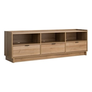 Pemberly Row Contemporary Engineered Wood 70&quot TV Stand in Oak