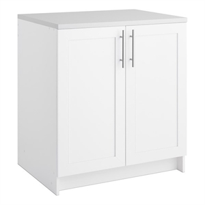 Pemberly Row Transitional Engineered Wood 32&quot Base Cabinet in White