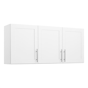 Pemberly Row Transitional Engineered Wood 54&quot Wall Cabinet in White