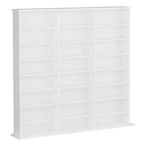 pemberly row transitional engineered wood triple width wall storage in white
