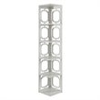 Pemberly Row Set of 2 Five-Shelf Corner Bookcases in White Wood