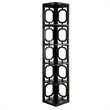 Pemberly Row Set of 2 Five-Shelf Corner Bookcases in Black Wood