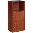 Pemberly Row Set of 2 Contemporary Two-Door Bookcases in Cherry Wood