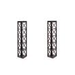 Pemberly Row Set of 2 Five-Tier Corner Bookcases in Espresso Wood
