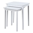 Pemberly Row Set of 2 Contemporary Nesting End Tabless in White Wood