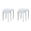 Pemberly Row Set of 2 Contemporary Nesting End Tabless in White Wood