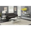 Pemberly Row Set of 2 Contemporary End Tables in Faux White Marble Wood