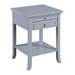 Pemberly Row Set of 2 Contemporary Wood End Tables in Gray Finish