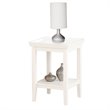 Pemberly Row Set of 2 Contemporary Square End Tables in White Wood