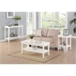 Pemberly Row Set of 2 Contemporary Square End Tables in White Wood