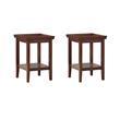Pemberly Row Set of 2 Contemporary End Tables in Espresso Wood