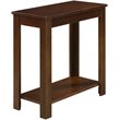 Pemberly Row Set of 2 Contemporary End Tables in Espresso Wood