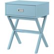 Pemberly Row Set of 2 One-Drawer End Tables in Mint Green Wood