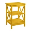 Pemberly Row Set of 2 Contemporary End Tables in Bright Yellow Wood