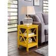 Pemberly Row Set of 2 Contemporary End Tables in Bright Yellow Wood