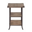 Pemberly Row Set of 2 Contemporary End Tables in Beige Driftwood Wood