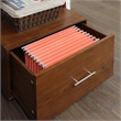 Pemberly Row Set of 2 Contemporary Ladder Bookcases in Caramel Wood