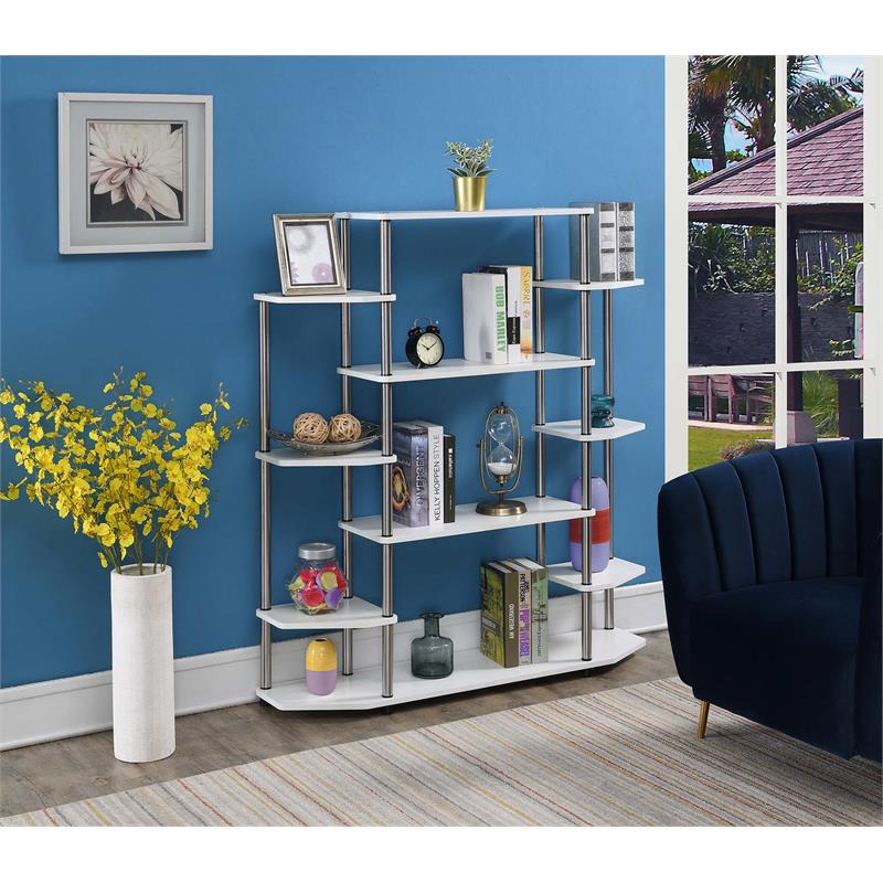 Pemberly Row Set of 2 No Tools Wall Bookshelf 47.25