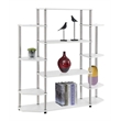 Pemberly Row Set of 2 No Tools Wall Bookshelf 47.25