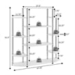 Pemberly Row Set of 2 No Tools Wall Bookshelf 47.25