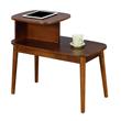 Pemberly Row Set of 2 Mid-Century End Tables in Espresso Wood