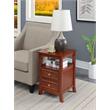 Pemberly Row Set of 2 Contemporary Square End Tables in Wood