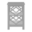 Pemberly Row Set of 2 Diamond Square End Tables in Gray Wood