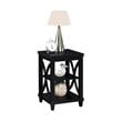 Pemberly Row Set of 2 Contemporary Wood End Tables in Black Finish