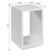 Pemberly Row Set of 2 Contemporary End Tables with Shelf in White Wood