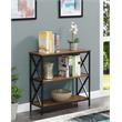 Pemberly Row Set of 2 Contemporary Three-Tier Bookcases in Nutmeg Wood