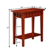Pemberly Row Set of 2 End Tables with Shelf in Mahogany Wood