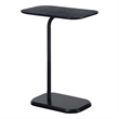 Pemberly Row Set of 2 C End Tables in Black Wood with Wood Top