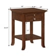 Pemberly Row Set of 2 End Tables with Charging Station in Espresso Wood