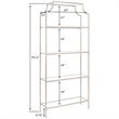 Pemberly Row Set of 2 Glass Metal Etagere Bookcases in Oil Rubbed Bronze