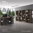 Pemberly Row Set of 2 5-Shelf Modern Wood Bookcases in Walnut
