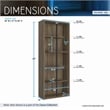 Pemberly Row Set of 2 5-Shelf Modern Wood Bookcases in Walnut