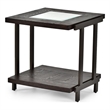 Pemberly Row Set of 2 Contemporary Square End Tables in Smokey Brown